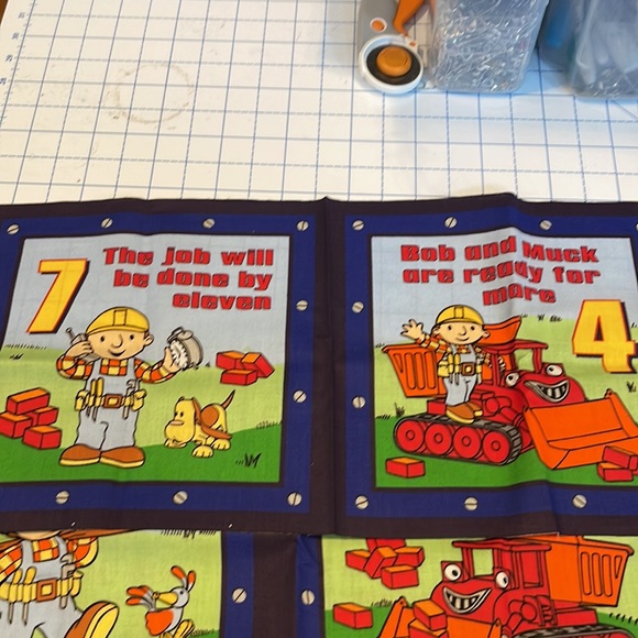 Bob the Builder Cotton Fabric Book Panel - Picture 5 of 9
